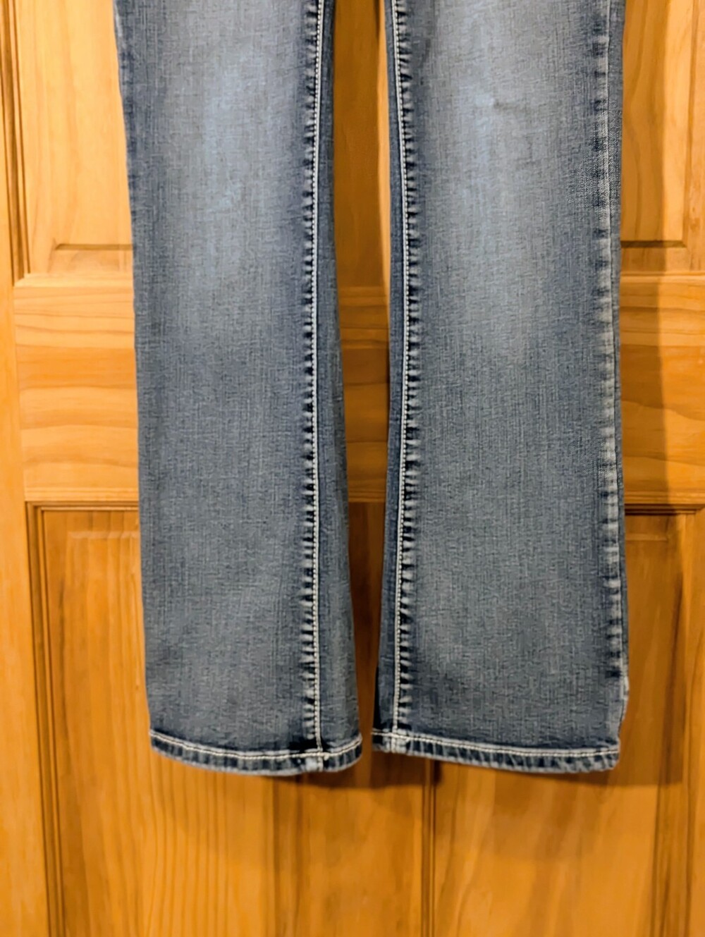 Earl Jeans Slim Boot Cut Blue Medium Wash Sz 6 Denim Rhinestone Embroidered - Picture 3 of 11